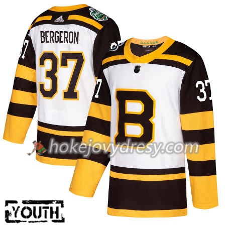 Dětské Hokejový Dres Boston Bruins Patrice Bergeron 37 2019 Winter Classic Adidas Bílá Authentic
